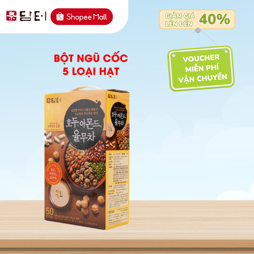 Bột Ngũ Cốc 5 Loại Hạt Damtuh Hàn Quốc - Hộp 50 Gói