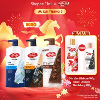 Combo 2 Sữa tắm Lifebuoy Thiên nhiên Detox Và Chăm Sóc Chuyên Sâu 800g