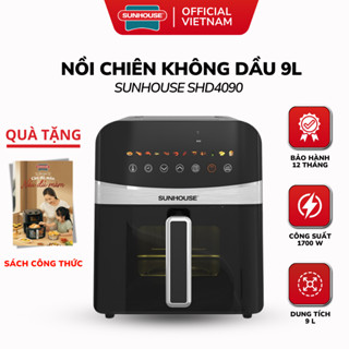 Nồi Chiên Không Dầu 9L Sunhouse SHD4090 - 1700W, Cảm Ứng Tích Hợp 12 Chế Độ Nấu, Bảo Hành 1 Năm