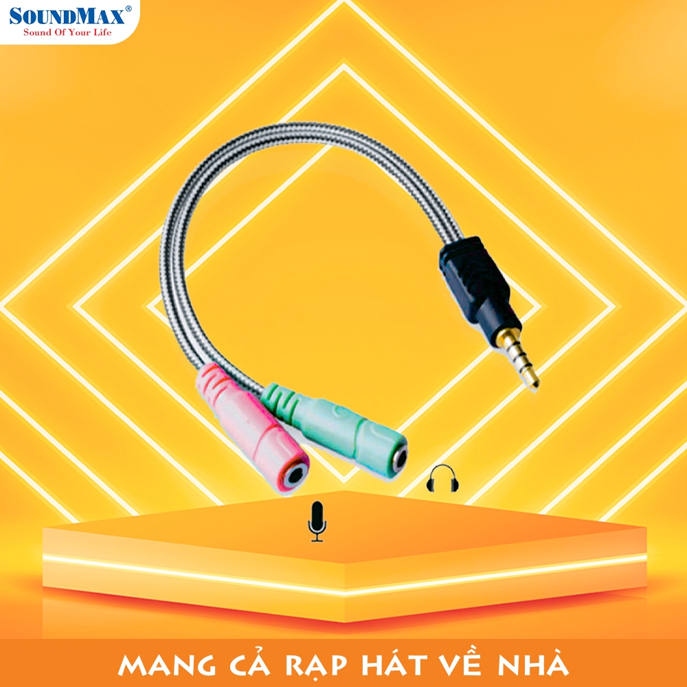 Jack gộp mic và audio (đầu 3.5mm) | Audio & Mic Splitter Phụ Kiện Nghe Nhạc