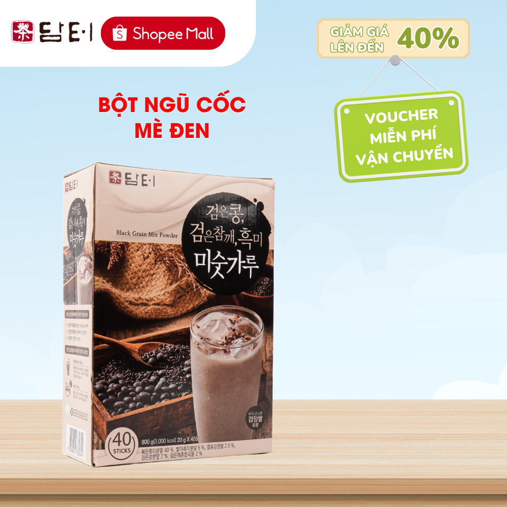 Ngũ Cốc Mè Đen Damtuh Hàn Quốc - Hộp 40 Gói