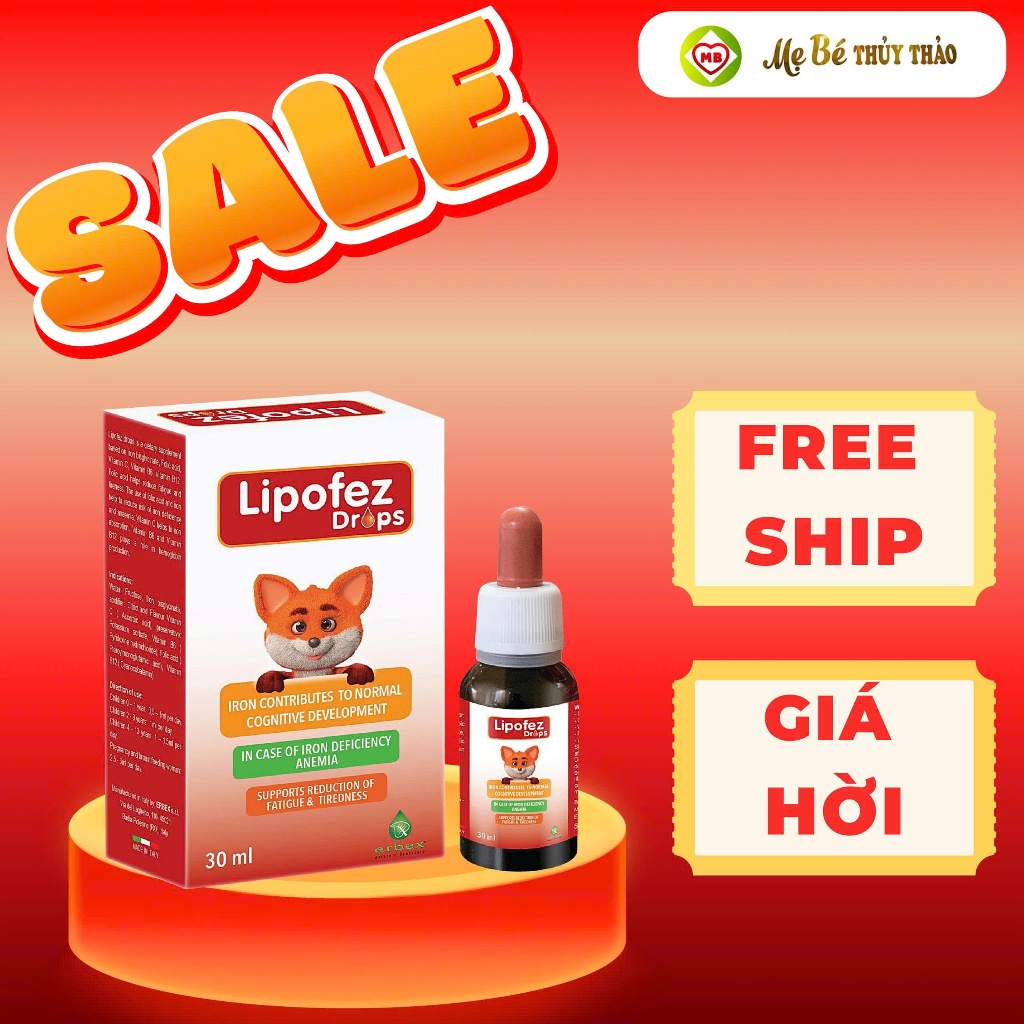 Sắt lipofez drops lọ 30ml của Eurovit Ý chính hãng