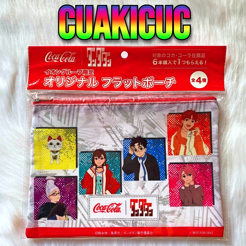 [HÀNG SẴN/CHÍNH HÃNG COCA COLA] Túi Dandadan x Coca Cola - Flat Pouch Dandadan - Đồ Trưng Bày Anime 