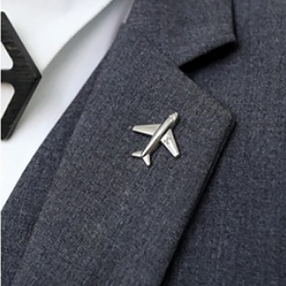 Pin huy hiệu cài áo plane máy bay (chiếc kèm đế) #0202