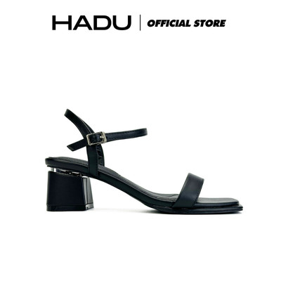Sandal Gót Vuông 5P Quai Ngang HADU M5123 Cao Gót Đế Vuông Da PU Cao Cấp Đế Chống Trượt BH 12T