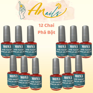 Lốc 12 chai Phá Bột, Phá Móng Úp, Móng Đắp Gel Mona - dung tích 16ml