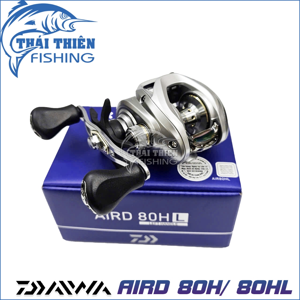 Máy Câu Ngang Daiwa AIRD 80H/80HL New 2026 Chính Hãng, Magforce Chống Rối, 7.5:1, Drag 5kg