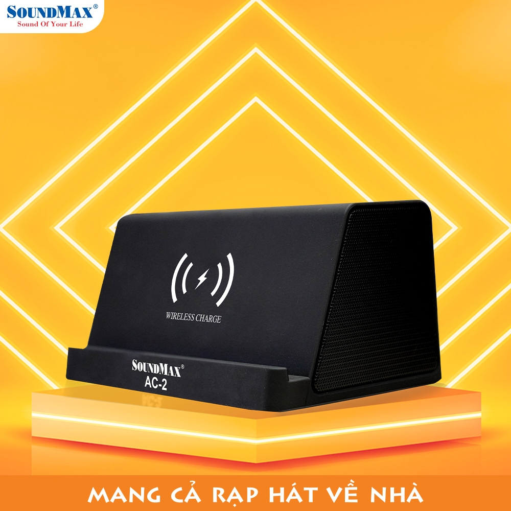 Loa di động kiêm sạc không dây SoundMax AC-2 - Hàng Chính Hãng