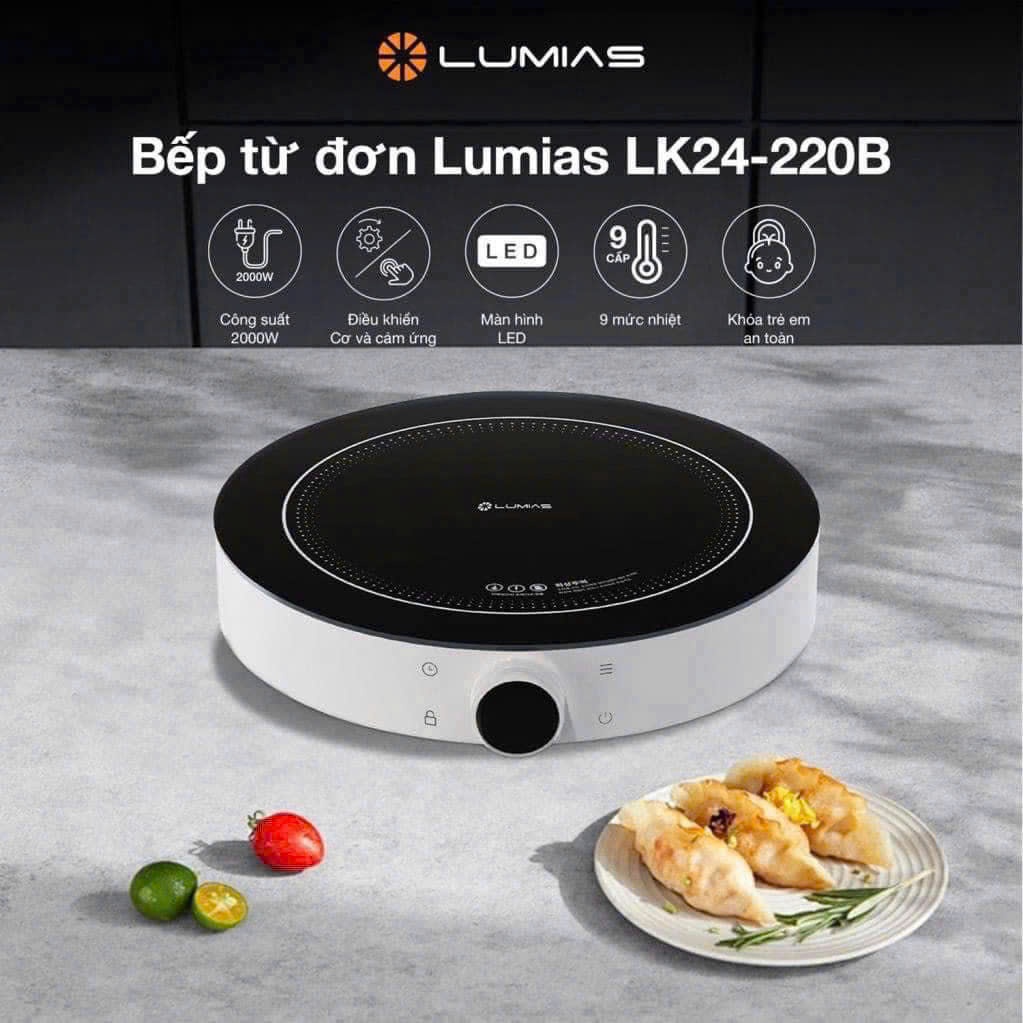 BẾP TỪ ĐƠN LUMIAS LK24-220B Hàn Quốc siêu xinh, siêu gọn