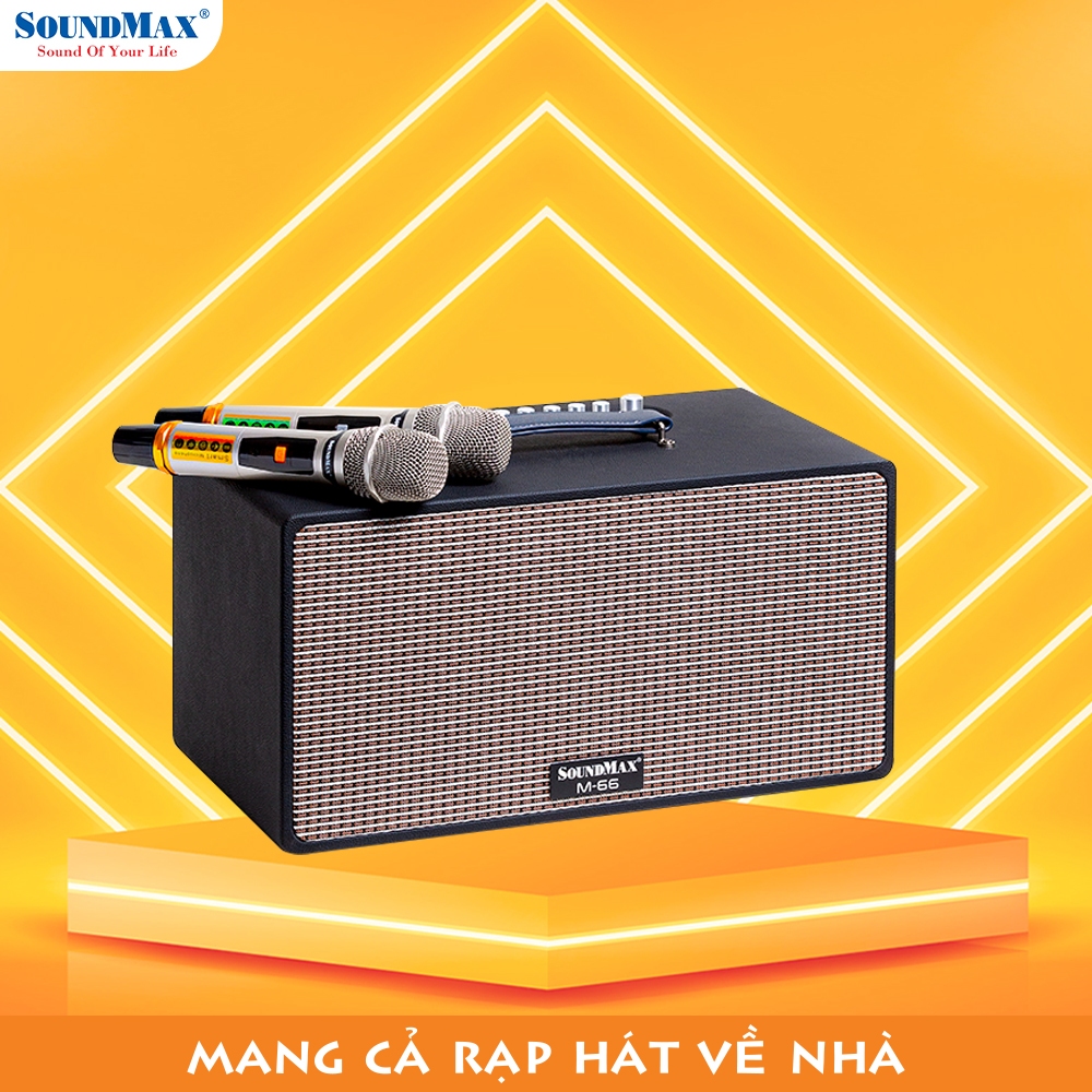 Loa karaoke xách tay SoundMax M-66 | Portable Karaoke Speaker SoundMax M66