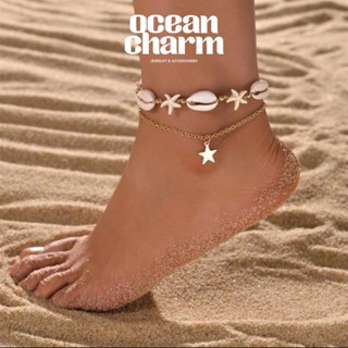 Set 2 Lắc Chân/ Vòng chân, Vòng Tay Nữ Ngôi Sao Vỏ Sò - Unisex - Phụ Kiện Trang Sức Vòng Tay Vòng Chân | Ocean Charm