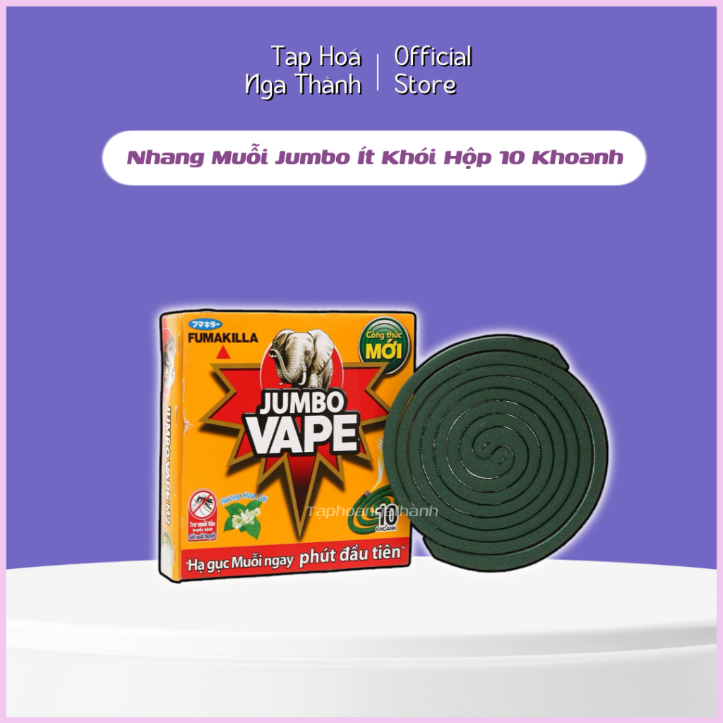Combo 6 Hộp Nhang Muỗi Nhanh Chóng Jumbo Vape 120gr ( Hộp 10 Khoanh )