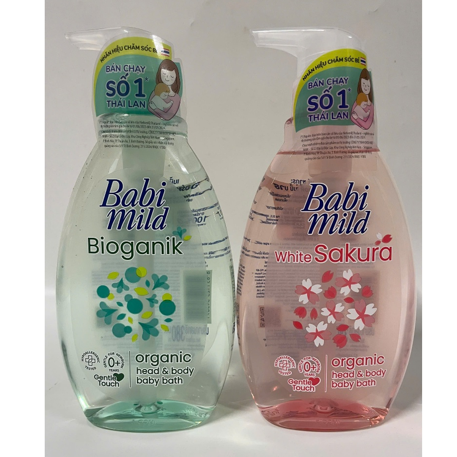 Sữa tắm trẻ em Babi Mild chai 380ml