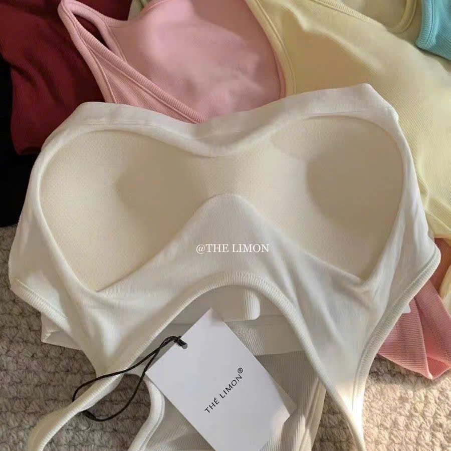 Áo 3 Lỗ Cổ Yếm CÓ ĐỆM MÚT NGỰC Không Gọng, Áo 2 Dây Cotton Mềm Croptop Dáng Ôm Body Nhiều Màu Pastel Hàng Qccc Shopquaca | BigBuy360 - bigbuy360.vn