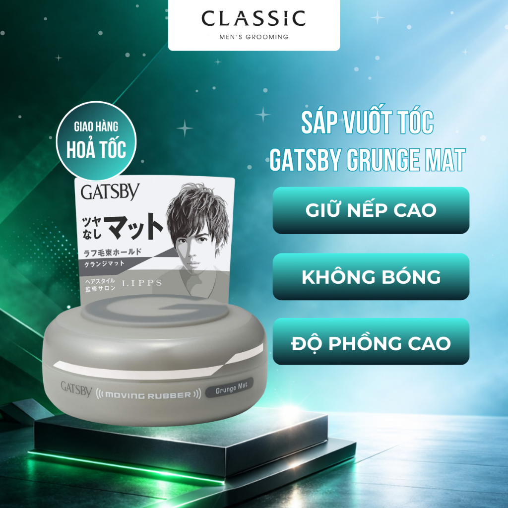 Sáp Vuốt Tóc Gatsby Moving Rubber Grunge Mat 80g
