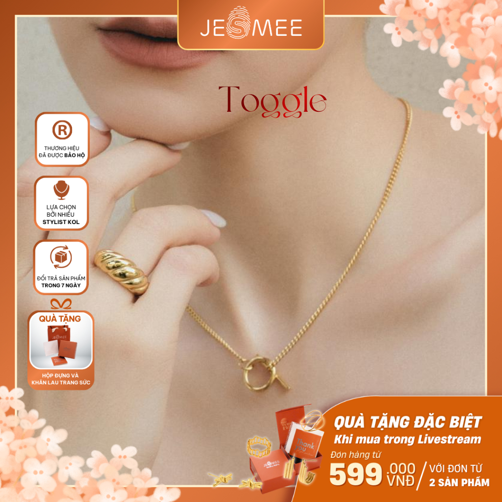 Dây chuyền nữ Toggle Cuban JESMEE - N25021