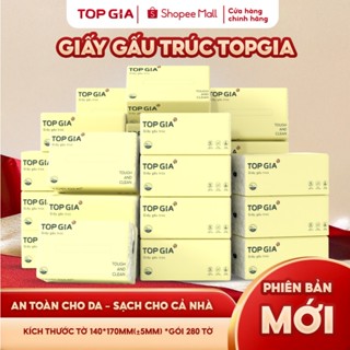 [Mẫu mới] Giấy ăn gấu trúc Top Gia thùng 30 gói/46g làm từ bột tre nguyên chất, an toàn, mềm mịn