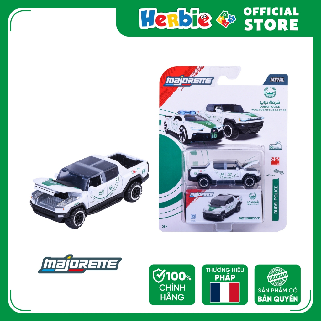 Đồ Chơi Xe Mô Hình MAJORETTE Dubai Police Deluxe GMC Hummer EV 8503101000B47 - Herbie Toys