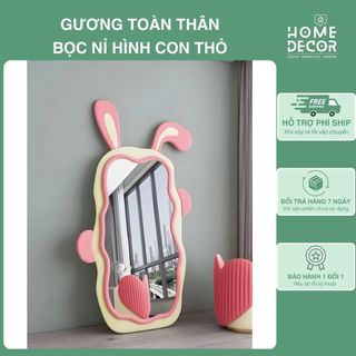 Gương Toàn Thân Bọc Nỉ Hình Con Thỏ Decor nhà cửa, phòng ngủ Elite Homes