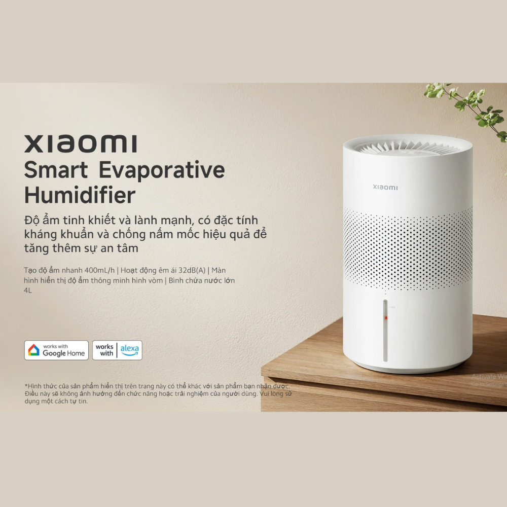 Máy tạo ẩm không sương Xiaomi Smart Evaporative Humidifier BHR8532EU dung tích 4L, kết nối app thông