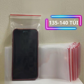 Túi Zip Chỉ Đỏ  Đựng Điện Thoại 9,5x19cm Chống Thấm Nước Đi Mưa