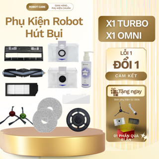 Phụ kiện robot hút bụi Deebot X1 omni X1 turbo - Khăn lau chổi cạnh túi rác màng lọc bụi nước lau sàn