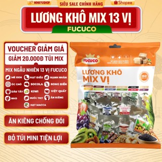 [13 VỊ MỚI] Lương Khô Mini Fucuco Túi 1kg 13 Vị Chính Hãng Bổ Sung Năng Lượng HSD 12/2030