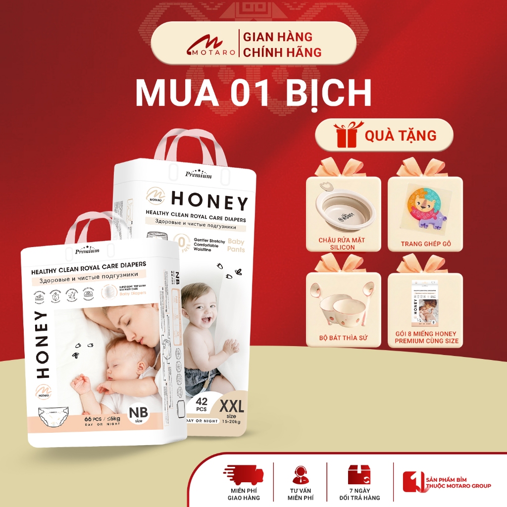 [HONEY PREMIUM] COMBO 1 Bịch Honey Premium Tơ Tằm Chính Hãng Cho Bé