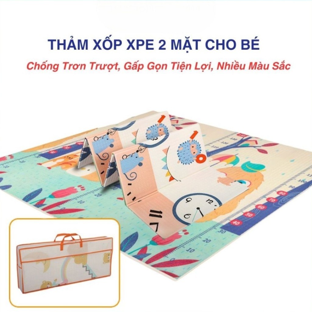 [Top Value] Thảm Xốp XPE Gấp Gọn Cho Bé Loại Dày, Chiếu Xốp Trải Sàn XPE Không Thấm Nước Kích Thước 