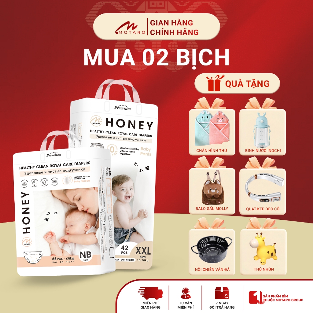 [HONEY PREMIUM] COMBO 2 Bịch Honey Premium Tơ Tằm Chính Hãng Cho Bé