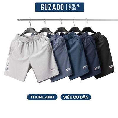 Quần Short Nam GUZADO Vải Texture Cao Cấp, Co Giãn Thoáng Mát, Phong Cách Thể Thao Năng Động MSR2609-MASR26S017