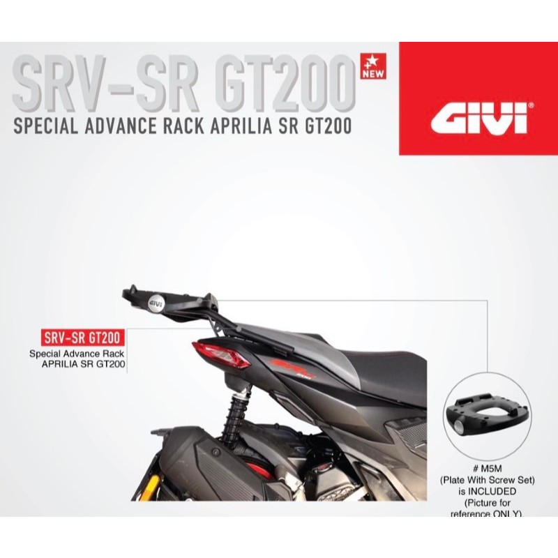 Baga sau xe GIVI SRV APRILIA GT 200 - Chính hãng