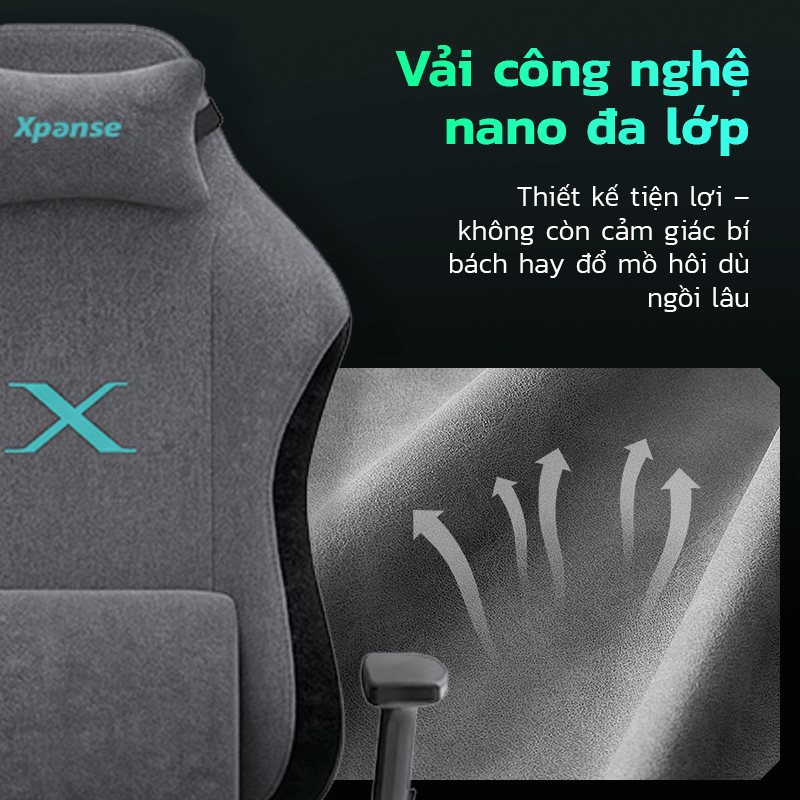 Gàn game gaming Xpanse 003 vải Nano-Tech, có đệm không cánh nâng cấp, ghế văn phòng ghế làm việc | BigBuy360 - bigbuy360.vn