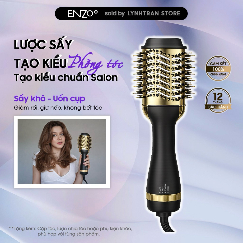 Lược Sấy Cụp Phồng Enzo®️Chính hãng giá tốt