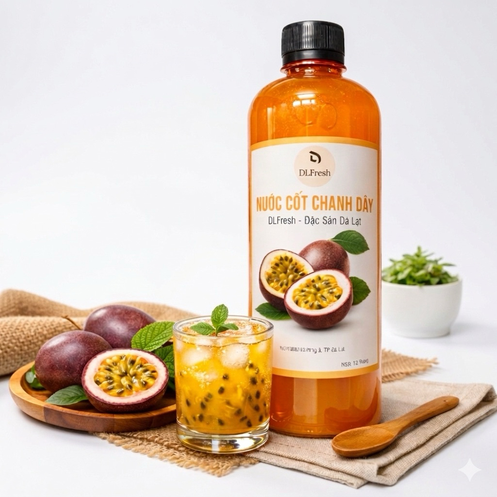 Nước cốt chanh dây DLFresh nước chanh dây tươi nguyên chất