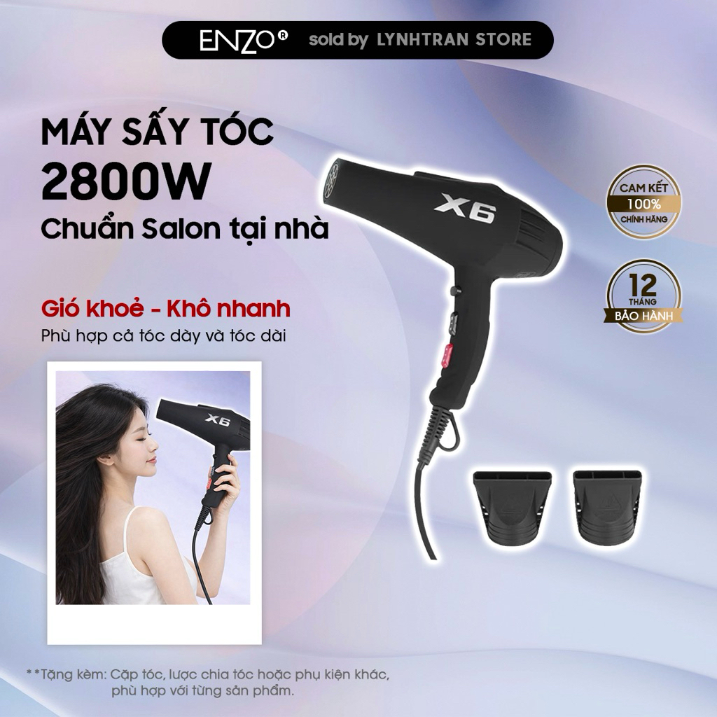 Máy Sấy Tóc Công Suất Lớn Enzo®️Chính hãng giá tốt