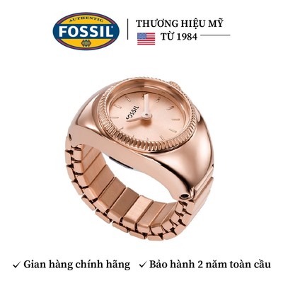 Nhẫn đồng hồ nữ Fossil WATCH RING ES5247 dây thép không gỉ màu vàng hồng
