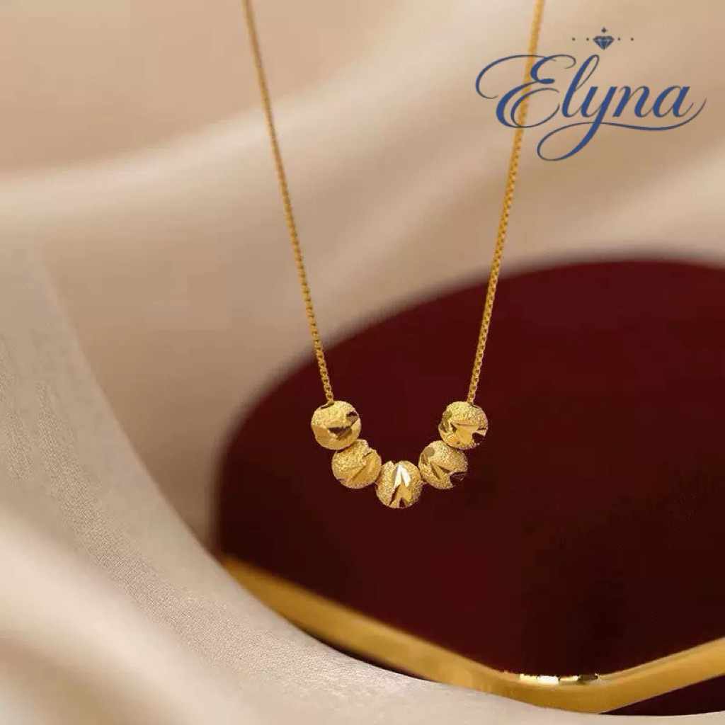 Dây chuyền Titan Không Đen Gỉ Hạt Xinh May Mắn |Elyna Jewelry