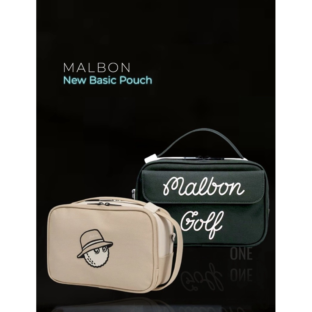 Túi Golf Pouch Cao Cấp Malbon Golf New Basic Pouch – Túi Đựng Phụ Kiện Golf Thời Trang ( Malbon x Go