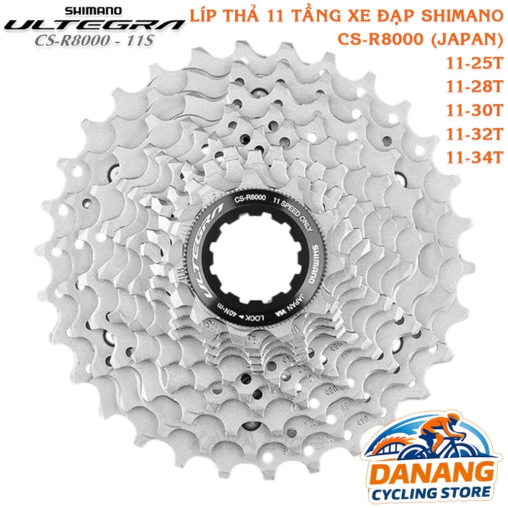 Líp Thả 11 Tầng (Cassette) Xe Đạp SHIMANO Ultegra CS CS R8000 HG800 11 Tốc Độ – Chính Hãng, Không Hộp