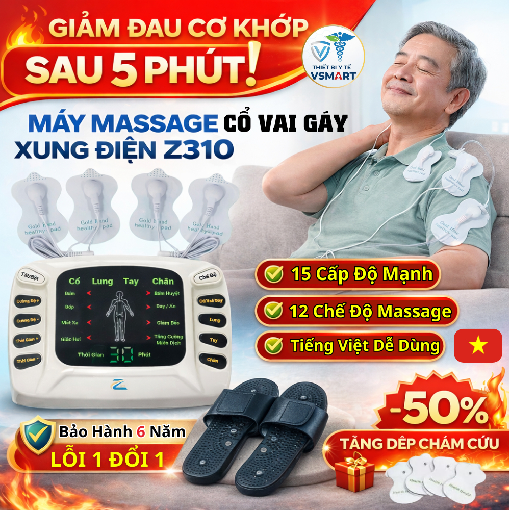 Máy Xung Điện Tập Vật Lí Trị Liệu, Máy Mát Xa Điện Xung Châm Cứu Xoa Bóp Cổ Vai Gáy Trị Nhức Mỏi Toàn Thân Nhanh Chóng
