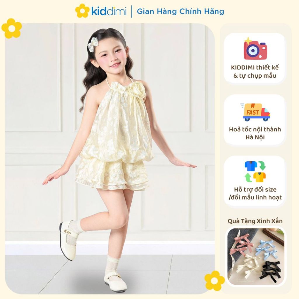 (Chính chủ KIDDIMI) Váy tiểu thư, điệu đà cho bé gái - có quần bảo hộ - LALIN DRESS