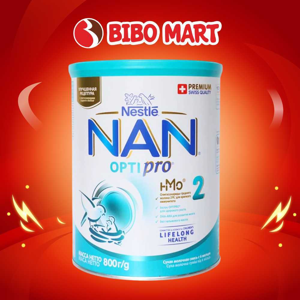 Nan Nga Sữa Tăng Cường Miễn Dịch Tốt Cho Hệ Tiêu Hóa Phát Triển Trí Não Số 2 800g - Bibomart