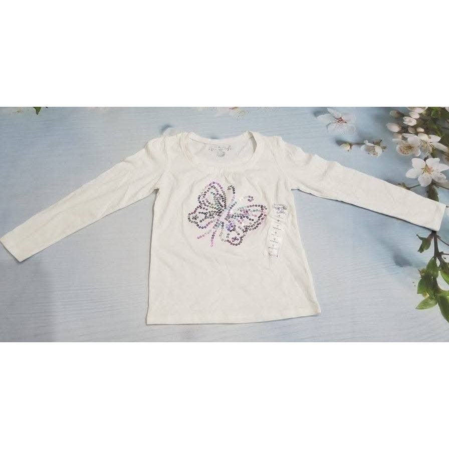 Áo thun tay dài con gái total girl size 5 tuổi - hàng chính hãng 100% sale do mất tag giấy