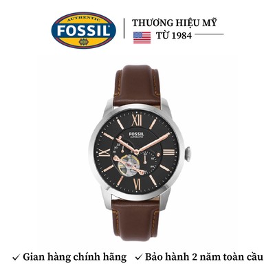 Đồng hồ cơ nam Fossil Townsman Automatic ME3061, dây da màu nâu, mặt số 44MM
