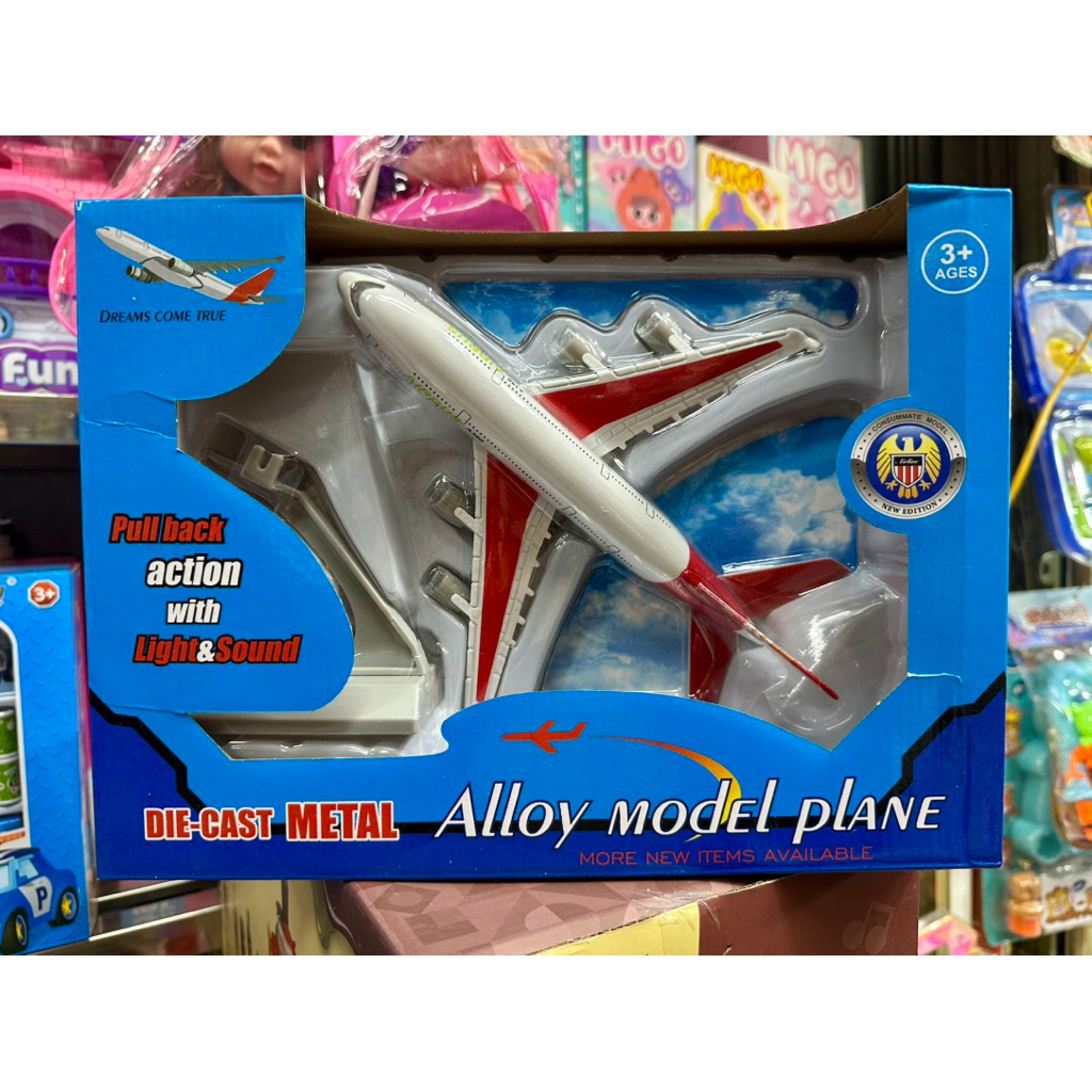 Mô hình máy bay Alloy Model Plane chất liệu hợp kim kèm đế trưng bày 1828-101 (giao màu ngẫu nhiên)