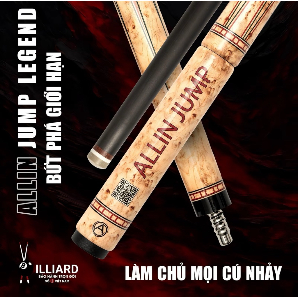 Gậy nhảy bi ALLIN LEGEND JUMP CUES với 3 phiên bản màu sắc đẹp mắt