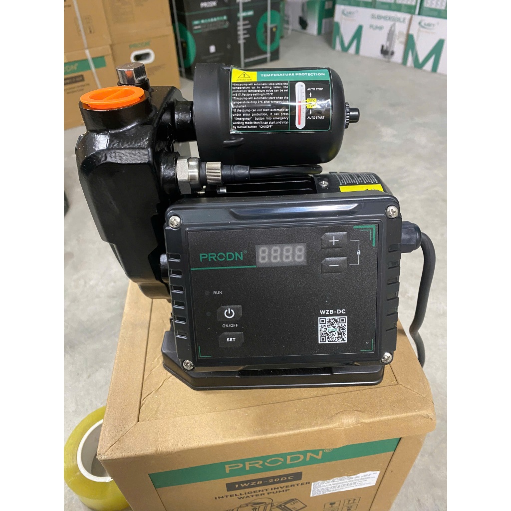 Máy bơm tăng áp biến tần thông minh Prodn 1WZB-20DC 400W động cơ nam châm vĩnh cửu siêu bên bh 24T
