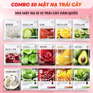 [COMBO 50] Mặt Nạ Trái Cây Dưỡng Da, Trắng Da, Cấp Ẩm Mask Giấy Bổ Sung Vitamin Tinh Chất Nội Địa Trung Mix Nhiều Mẫu