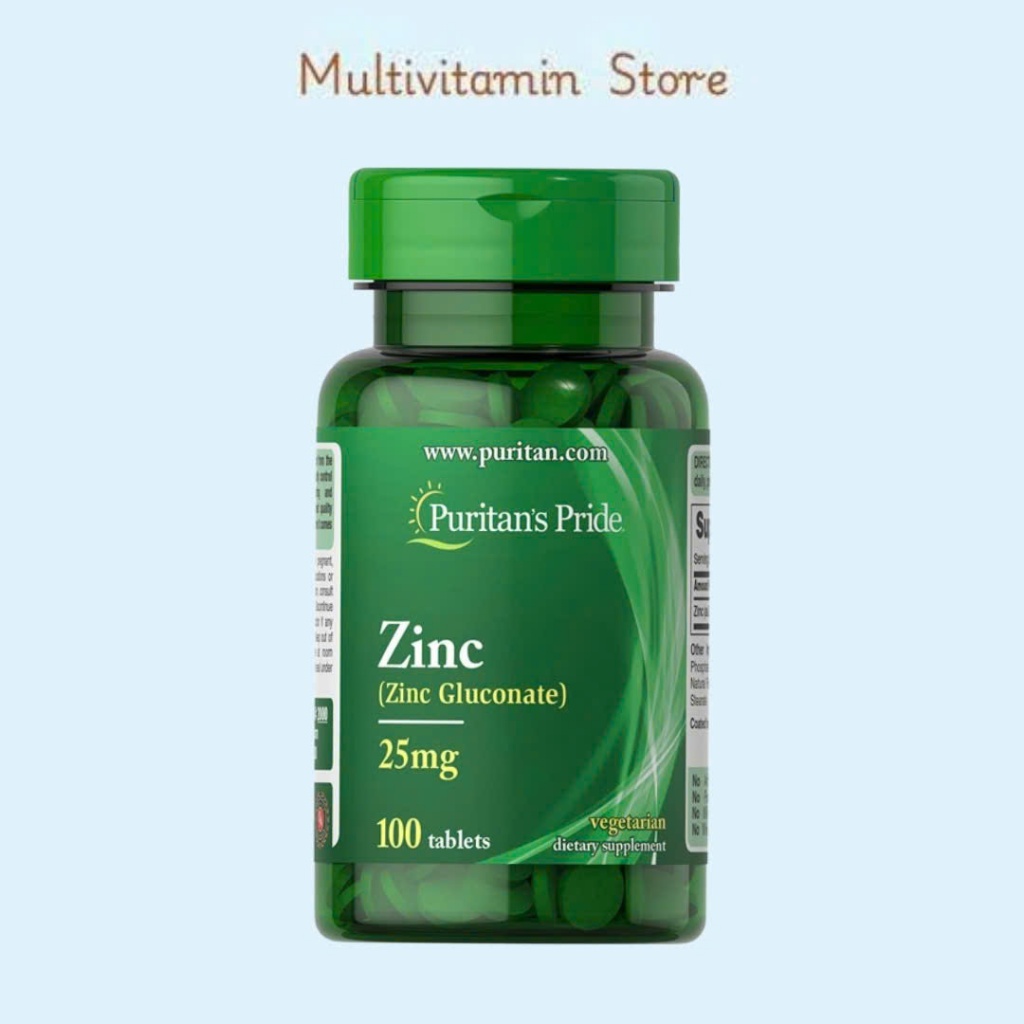 Viên uống bổ sung kẽm tăng sức đề kháng Zinc Puritan's Pride